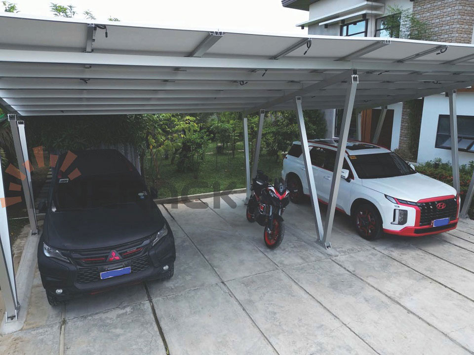 Waterproof carport solar mounting system