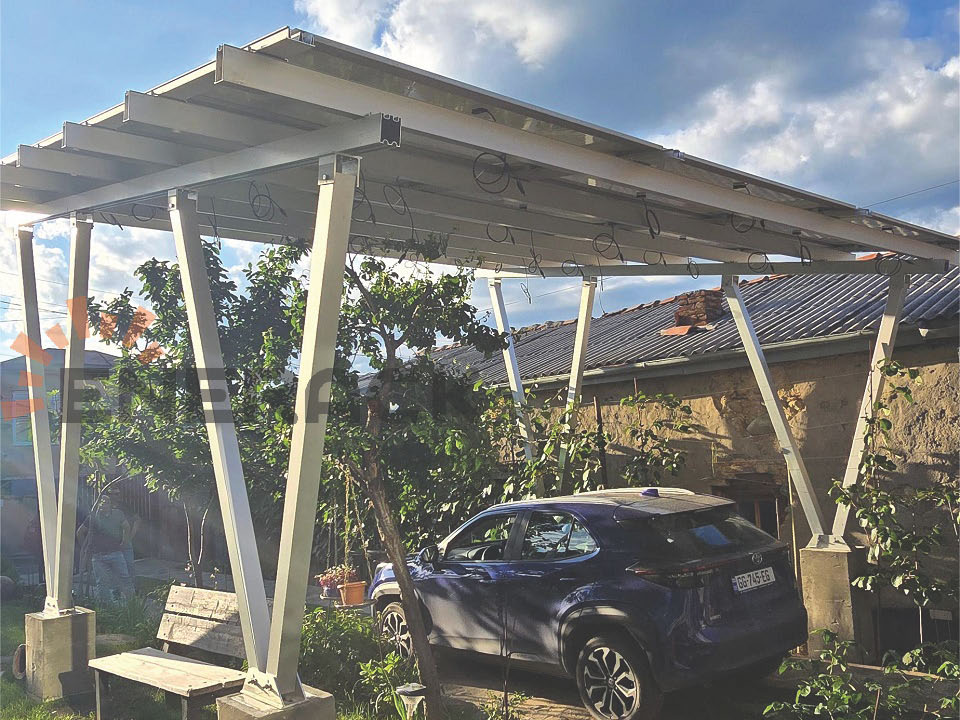 Waterproof carport solar mounting system