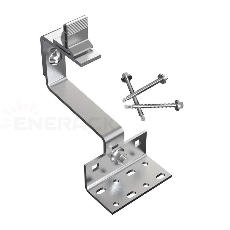 Wholesale Double Adjustable Tile Roof Hook Available For Rail Clamp  ERK-TRH-T17,Tile Roof Solar Mounting System Suppliers