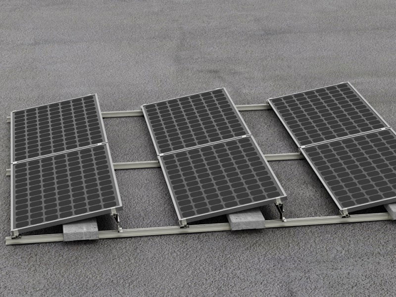 Enerack Ballasted-PRO mounting system installation