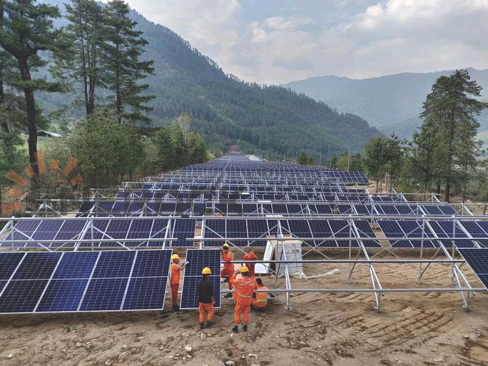 2MW Standard ground mounting system in Bhutan