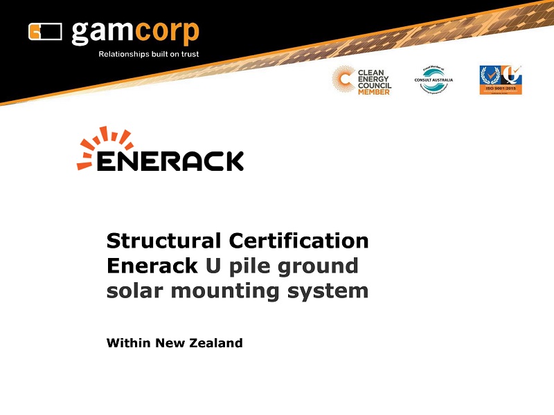 U pile ground solar mounting system structural certification